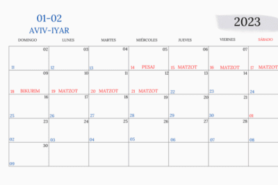 El primer día de la semana en el calendario judío es el domingo